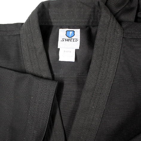 Shield Heavy Criss-Cross All Black Uniform - Karate